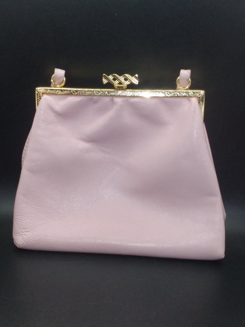 Vintage made in England For BIRKS Pink Leather Evening Bag Purse
